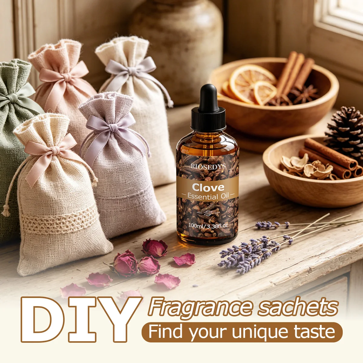 Nelkenöl, warmes, würziges Duftöl für Diffusoren, Aromatherapie und DIY-Duftbasteleien, reichhaltiges und einladendes Aroma – Detail 2