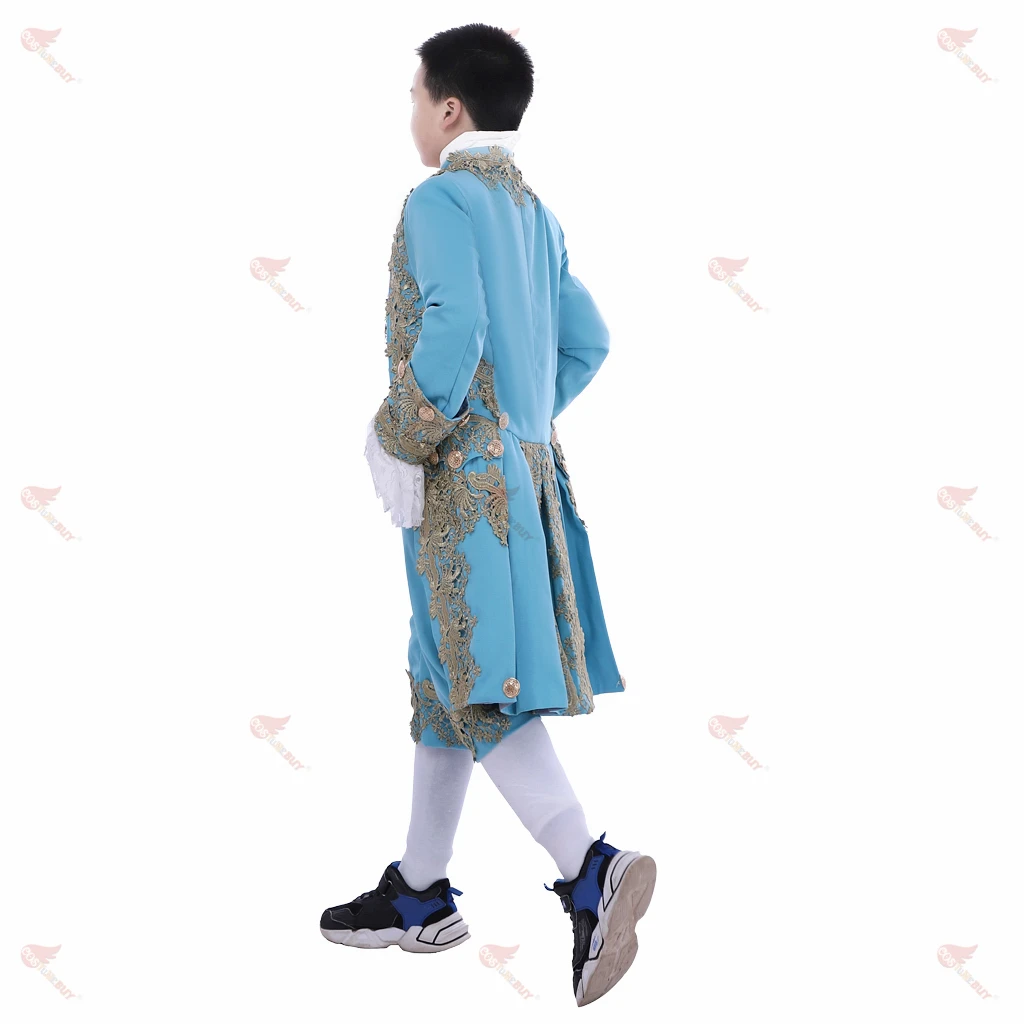 18th Century Washington Children Cosplay rococò Blazer Suits, vittoriano coloniale britannico Marie antoinette Boys Court Costume