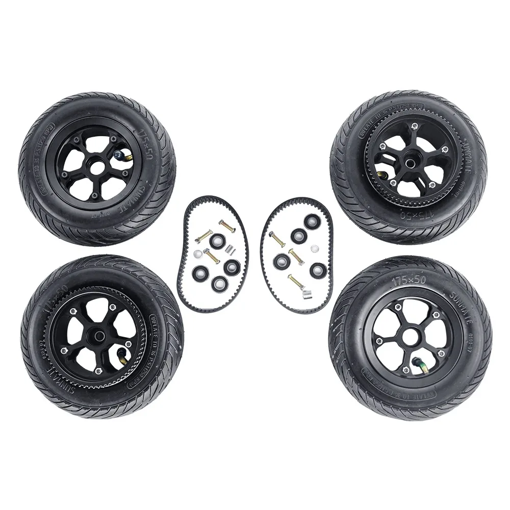 

6" 7'' ATM Offroad Wheel Pneumatic Rubber All Terrain Mountain Wheels Kit With Two Belt For DIY Skateboard /Scooter | FLIPSKY