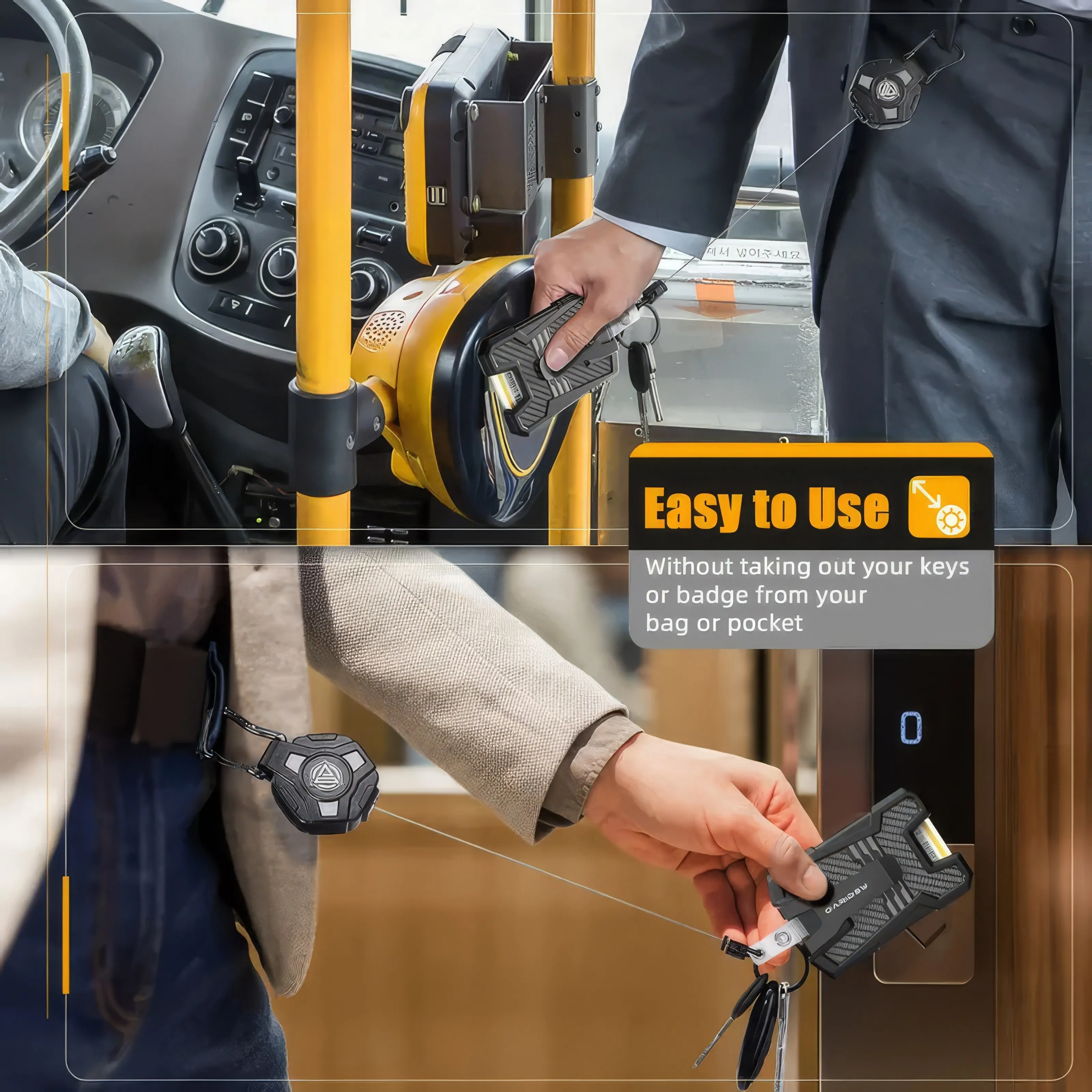 1 تمرير شارة سلسلة مفاتيح، حبل معلق مع مشبك بطاقة الهوية، مشبك وسلسلة مفاتيح، مناسب للاستخدام والسلامة في الهواء الطلق #5