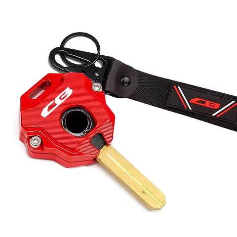 For HONDA CB650R CBR650R CB500X CB500F CB1100 CBR1000RR CBR600RR Motorcycle Key Cover Case Shell Keyring Chain