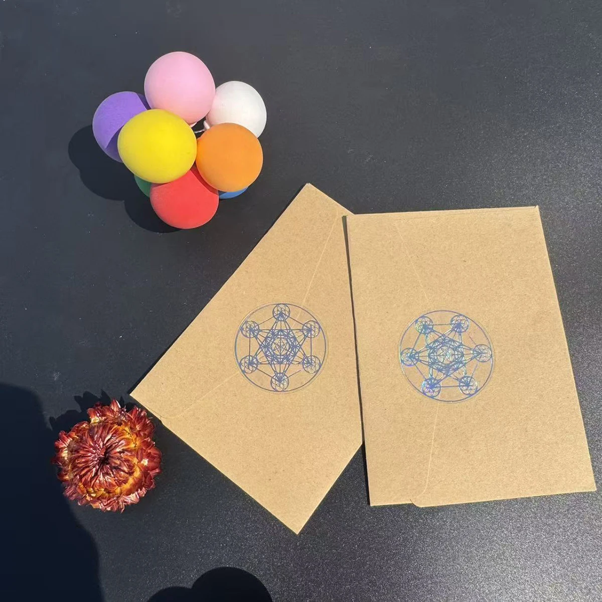 200 قطعة من الملصقات المجسمة على شكل مكعب ميتاترون - تصميم هندسي مقدس، ملصقات تزيين روحية لسكرابوكينغ والمجلات. #5