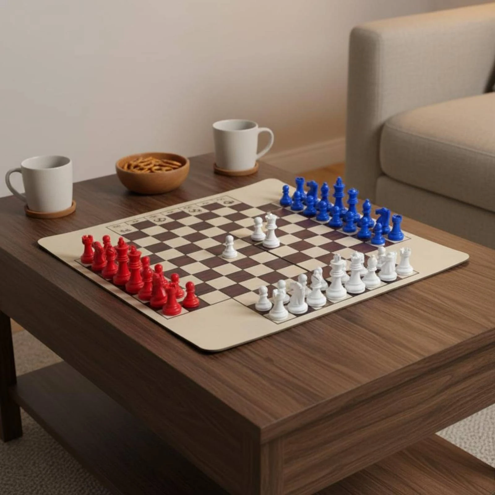 Juego de Ajedrez Multicolor pa - Board Game For 3 Players reseña y precio