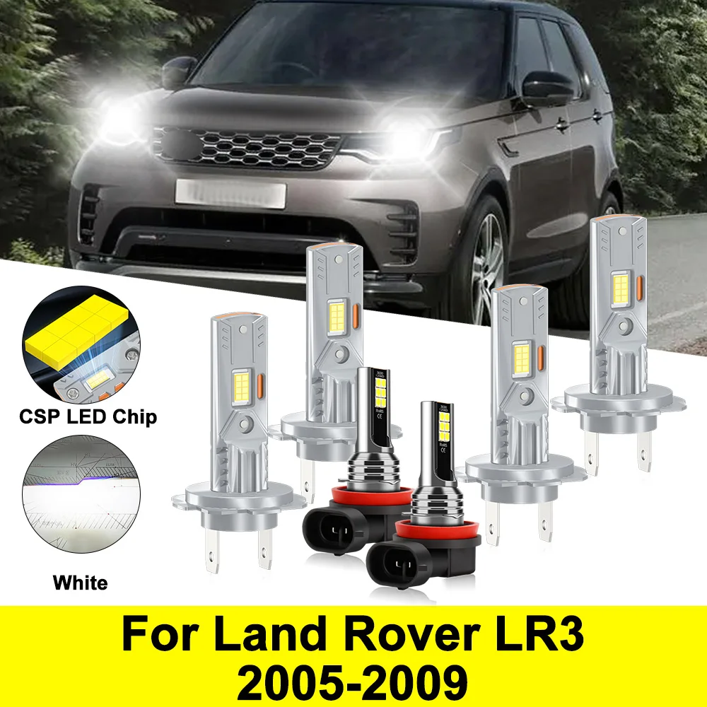 

45000LM Canbus Car LED Headlight 6000K CSP Chips High Low Beam Fog Lamp 12V For Land Rover LR3 2005 2006 2007 2008 2009