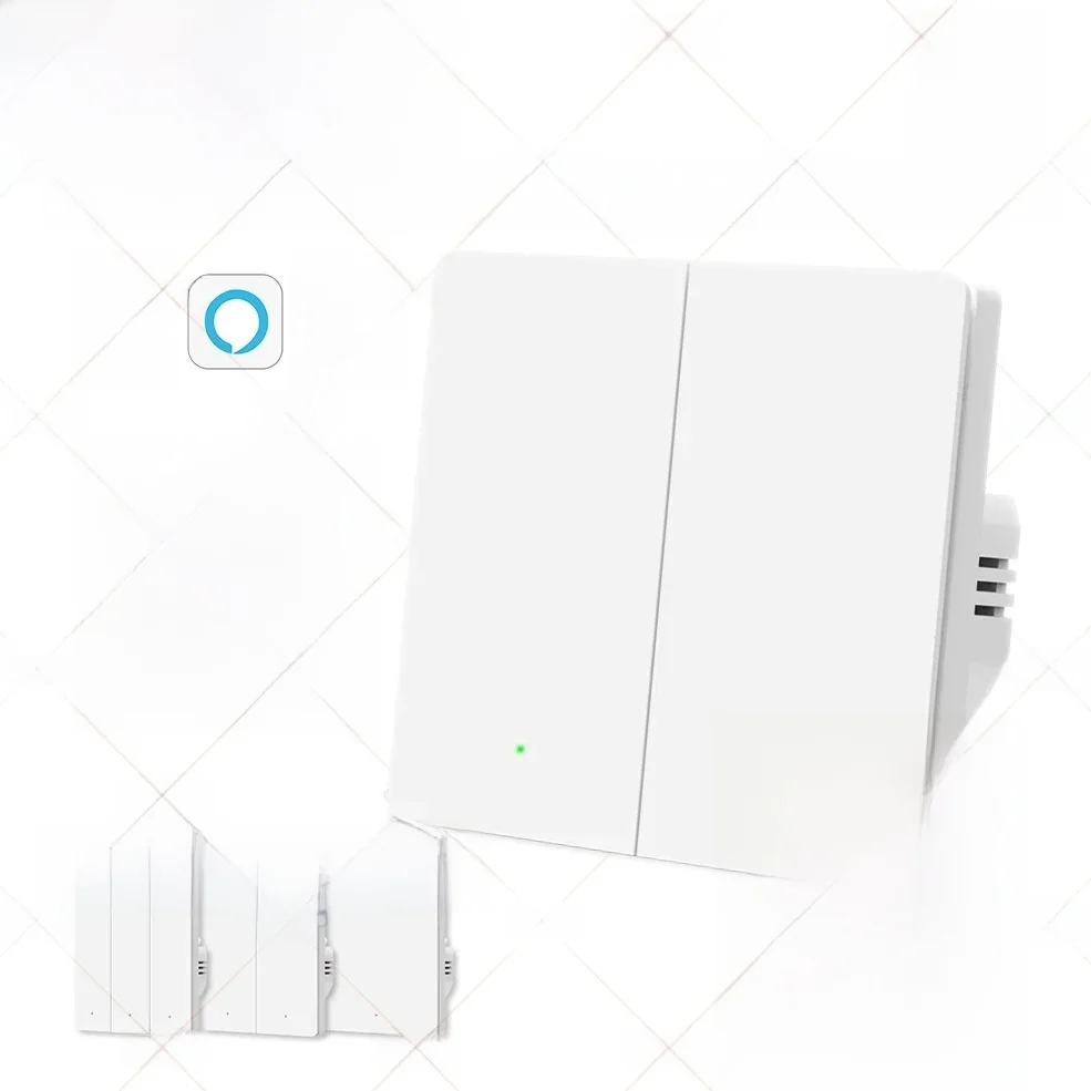 Tuya ZigBee Inteligentny włącznik światła Bez przewodu neutralnego Nie wymaga kondensatora Przełącznik ścienny 1/2/3 Gang Współpracuje z Alexa Google (1-Gang) — Zdjęcie 2 z 2