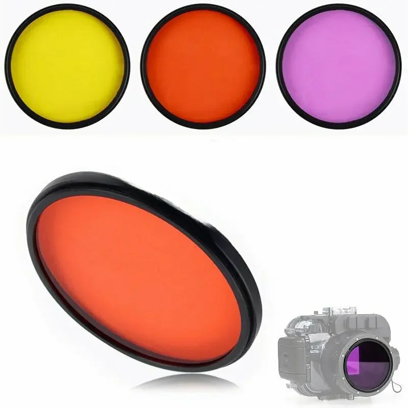 67mm pełny kolor czerwony fioletowy żółty filtr do nurkowania do Sony Nikon aparat Canon obiektyw nowy filtr do nurkowania — zdjęcie produktu 7