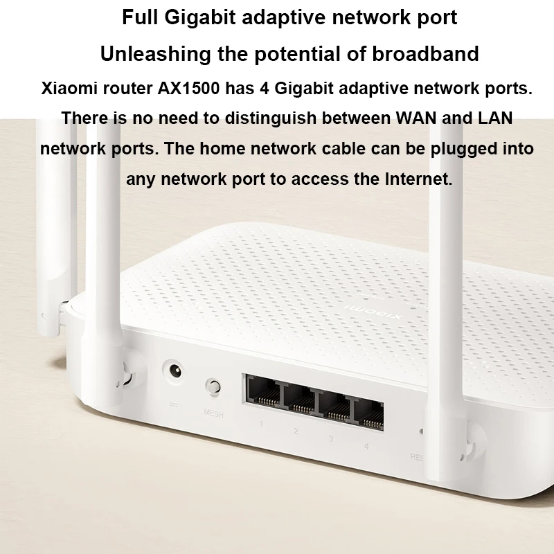 2023 original Xiaomi router AX1500 WiFi6 wireless dual-band full Gigabit home high-speed mesh wifi repeater