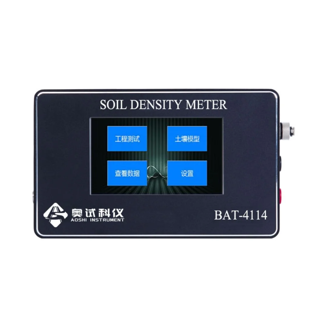 Soil density tester measures soil compaction and density to ensure the ground can safely support buildings, roads, or crops.