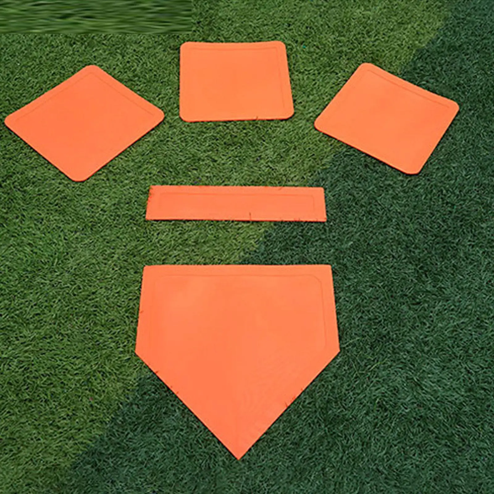 5Pcs Baseball base set Rubber Throw Down Bases Set Pitcher Plates Kickball Teeball Training Equipment for Kids Adults Sports