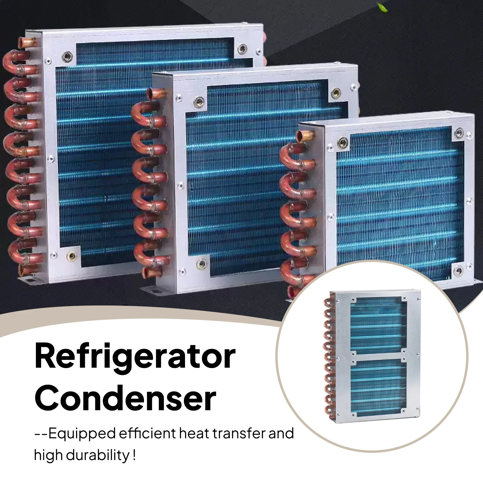 

Конденсатор для холодильника, простой в установке, алюминиевый ребра, небольшое оборудование для самостоятельного изготовления, компрессоры, теплообменник, радиатор с воздушным охлаждением