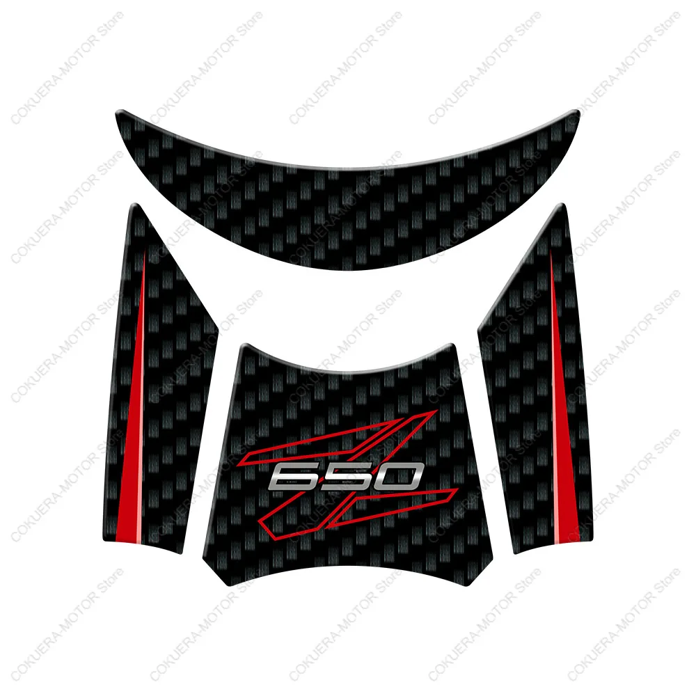 خزان الوسادة عدة ل Z650 Z 650 2025 دراجة نارية الملحقات خزان الوقود ملصق ثلاثية الأبعاد راتنجات الايبوكسي ملصق المضادة للانزلاق خدش الشارات ملصق