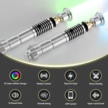 TXQ NEO 像素光劍 RGB 黑色星期五雷射戰鬥劍 絕地金屬原力發光爆能槍 Cosplay 發光兒童玩具 10 最佳銷售 像素光劍 - №7