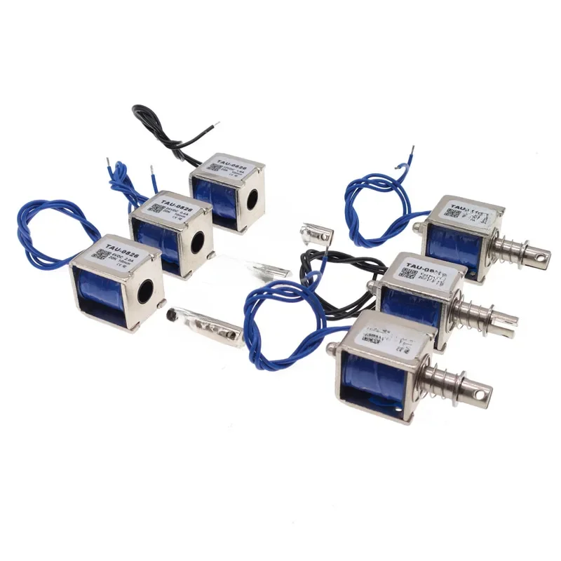 TAU-0826B elektrische magneet 2 kg/20N 0826 slag 10mm 6V Pull Push 24V 12V solenoïde elektromagneet - afbeelding 2