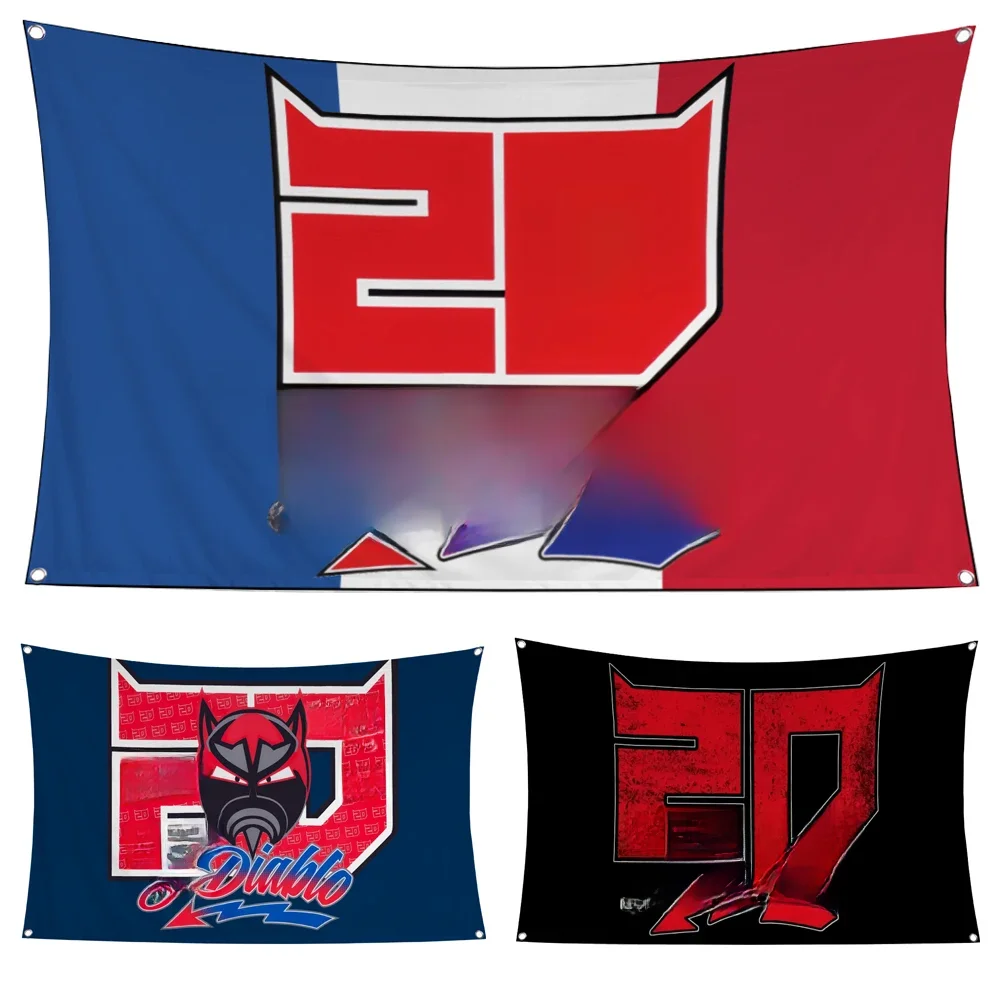 Rideau tapisserie drapeau Fabio Quartararo, 60x90cm, 90x150, en Polyester, imprimé numérique, bannière de Club de course de moto
