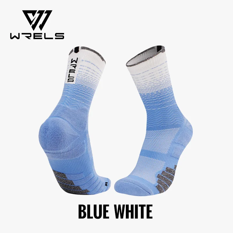 WRELS 1/2/3 gepolsterte Sport-Sportsocken, atmungsaktive Laufsocken, gepolstert, feuchtigkeitsableitend, für Spaziergänge, Wandern, Laufen