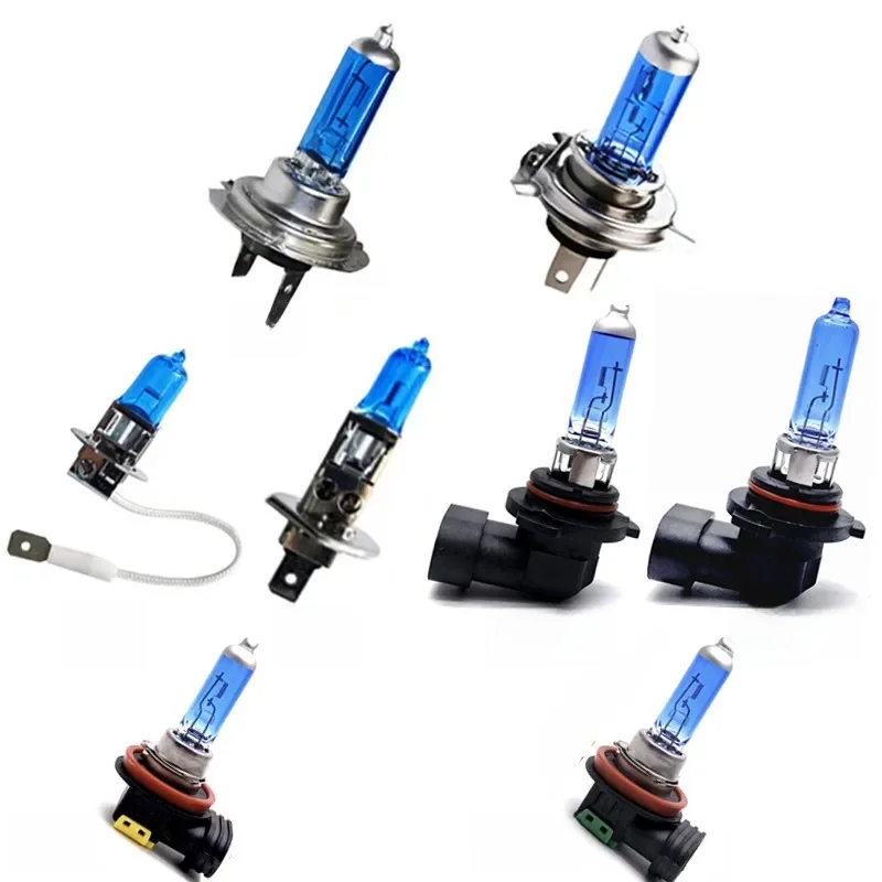 2 pièces Super lumineux voiture lumière H1 H3 H4 H7 H8 H9 H11 H15 9005 HB3 Auto lampe halogène ampoule antibrouillard 55W 12V 6000K phares blancs