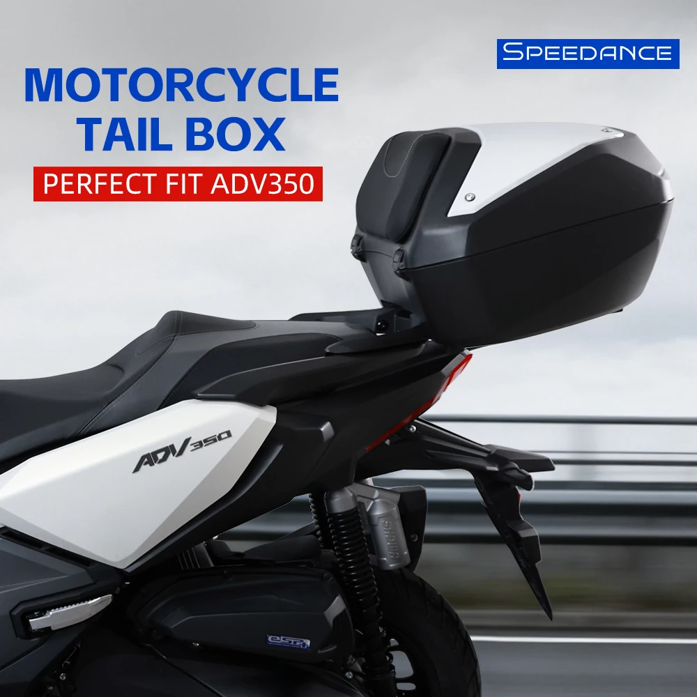 

SPD Motorcycle Tail Box 50L Top Case Waterproof Durable Storage Helmets Motor Trunk Luggage with Security Lock for Honda ADV350