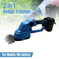 2 IN1 Electric Hedge Trimmer Cordless Rechargeable Handheld Weeding Pruning Shear Shrub Mover Garden Tool For Makita 18-21V