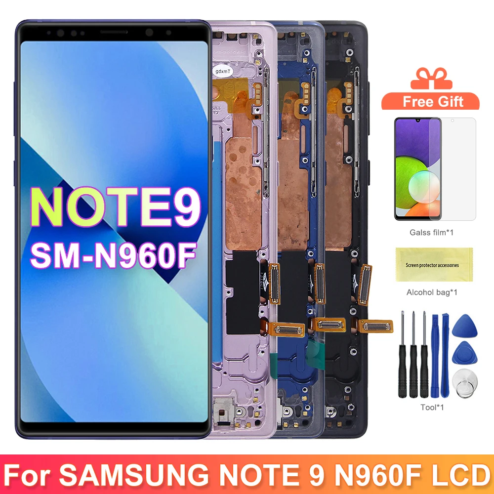 TFT Screen for Samsung Galaxy Note9 N960F N960F/DS N960U Lcd Display Digital Touch Screen with Frame for Samsung Note 9 Assembly