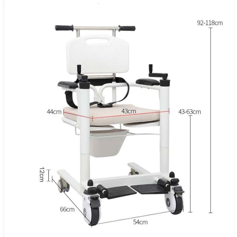 منتج جديد متعدد الوظائف نقل المريض رفع لكبار السن المعوقين ، الاستحمام المرحاض نقل صوان كرسي متحرك