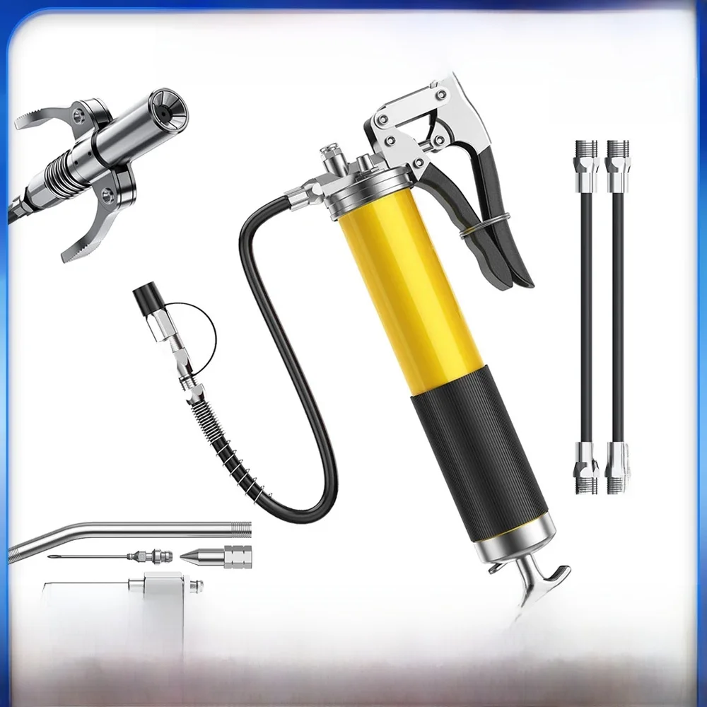 Pistolet à graisse pneumatique, 400CC, 6000PSI, 2 coupleurs, tuyau flexible