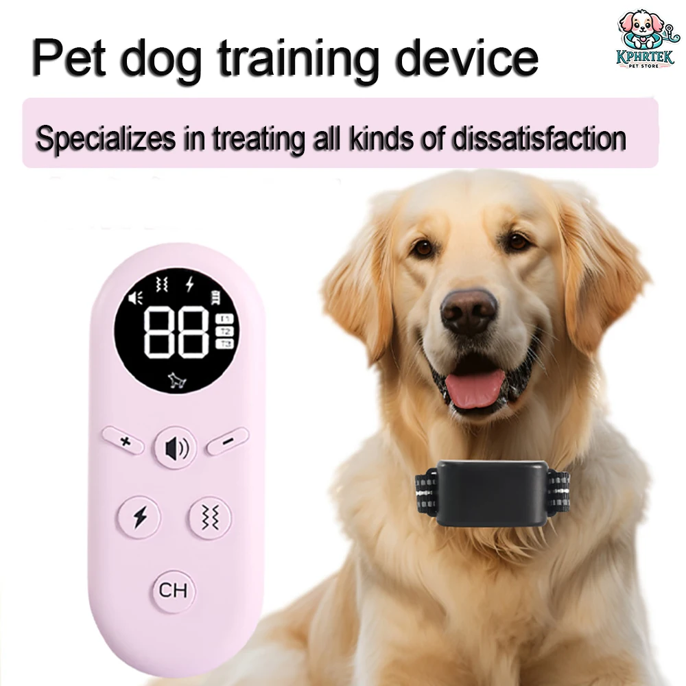 

P20 Remote Control Dog Training Collar – Sound, Vibration & Shock, Waterproof Bark Stopper