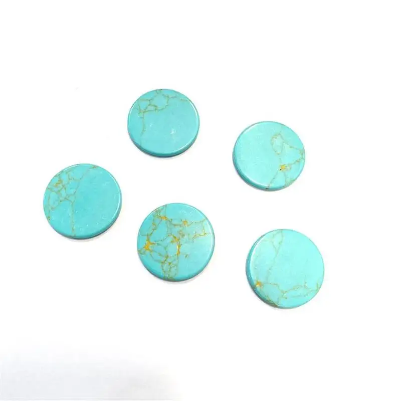 

5 шт., круглые серьги-кабошоны из натурального камня, 8-20 мм