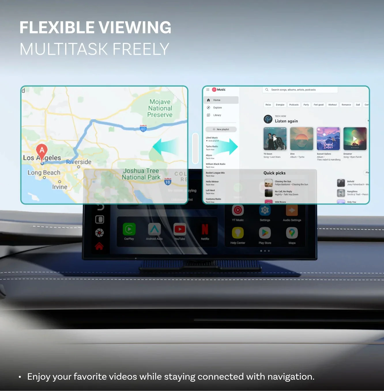 Ottocast Android 15 OttoScreen Portable Car Display AI Screen 11.4