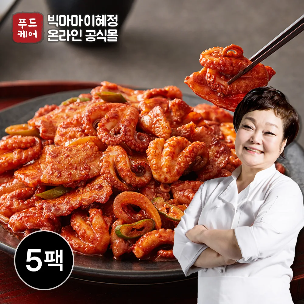 Big Mama Lee Hye-Jung's very delicious pork belly webfoot Octopus 400g 5 packs