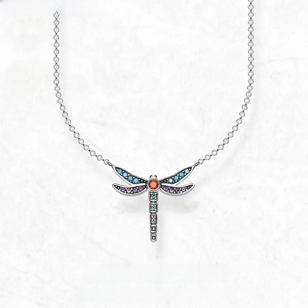 Wisiorek Dragonfly Brand New Fine Jewelry Europe Accessorie 925 Sterling Silver Bohemia Gift For Woman — zdjęcie 2