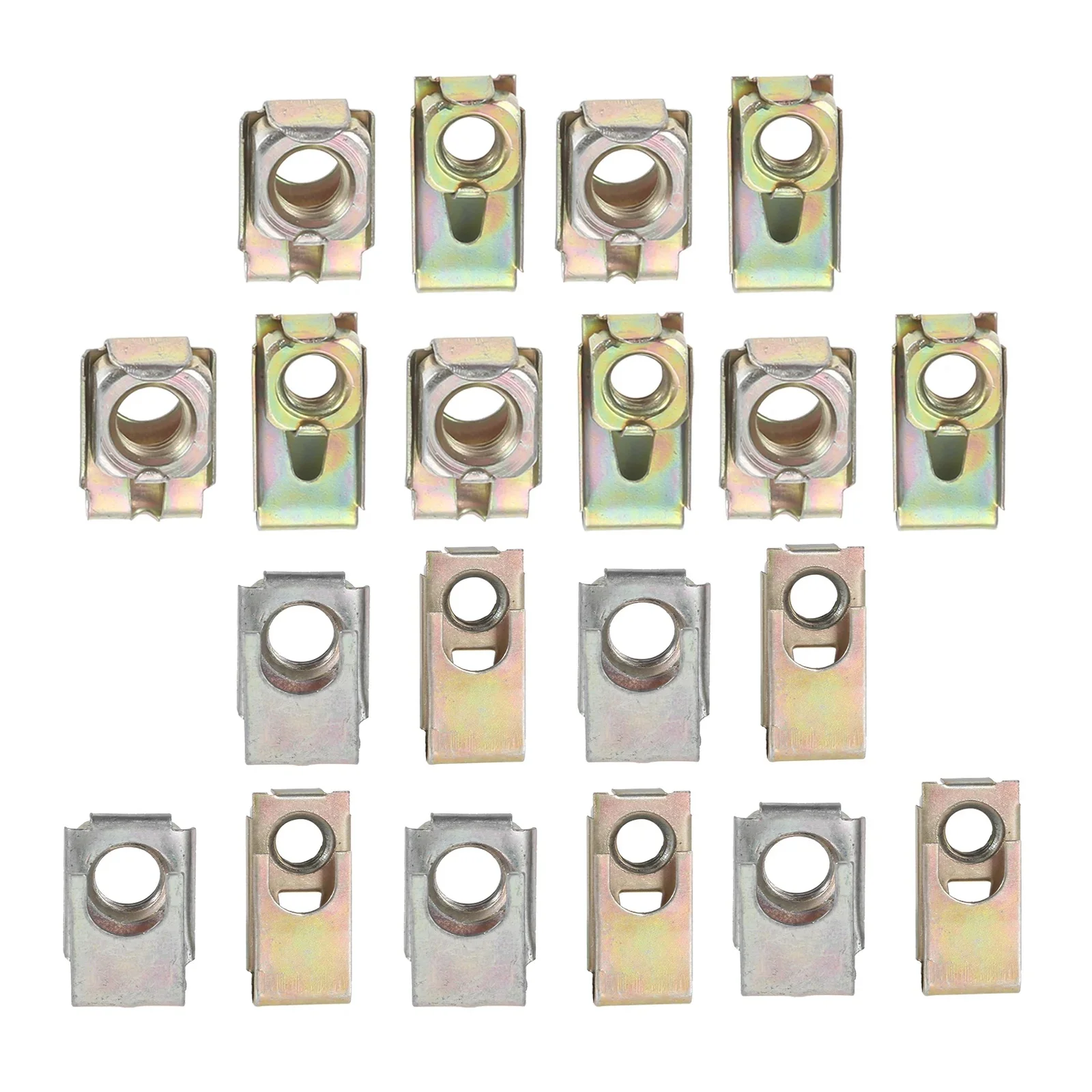 MTSOONING-Clips Métalliques à Vis de 6mm et 8mm, Plaque de Type U, Vitesse Kg, pour Planificateur de Voiture, Garde-Boue Universel M6 M8 Kg, 10 Pièces