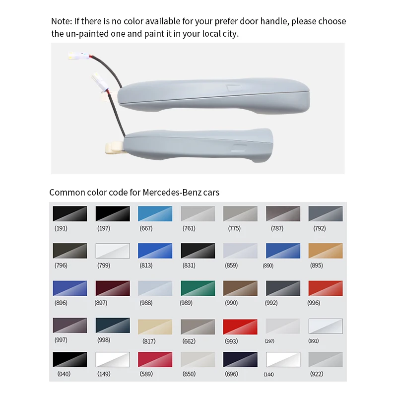 مقبض باب يعمل باللمس مريح من EASYGUARD مناسب لسيارة Mercedes-Benz 18+ C Class W205/ E Class W213/ EQC/GLC X253 C253/S فئة W222 #3