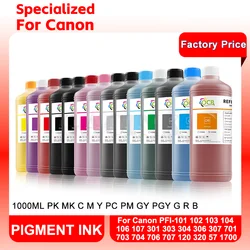 Pigment Ink 1000ml For Canon PFI-101 102 103 104 106 107 301 303 304 306 307 701 703 704 706 707 120 320 57 1700(High Quality)