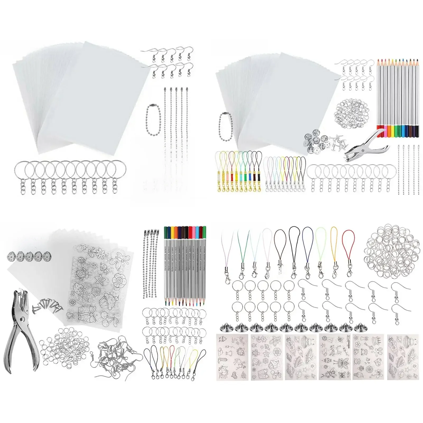 Zestaw arkuszy termokurczliwych z tworzywa sztucznego Opakowanie papieru termokurczliwego do ozdób breloków do kluczy Rzemiosło Ozdoby Scrapbooking — zdjęcie 2