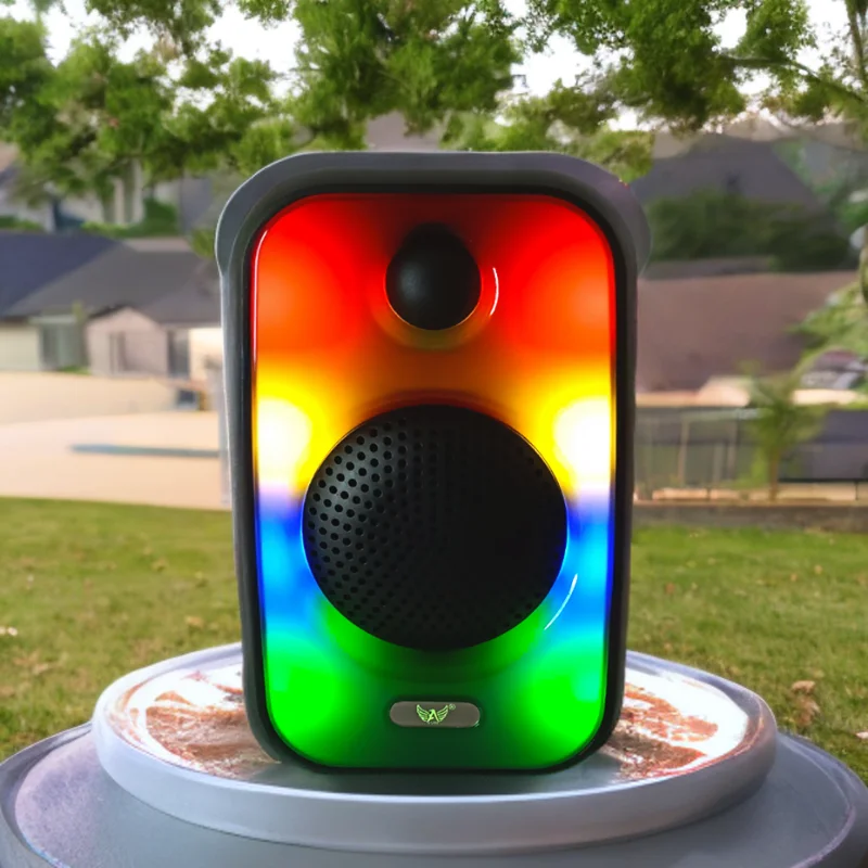 SKYTUR Mini Caixa de som Portátil Amplificada Puro LED RGB Som Potente USB TF Recarregável - Envio Rápido para todo o Brasil
