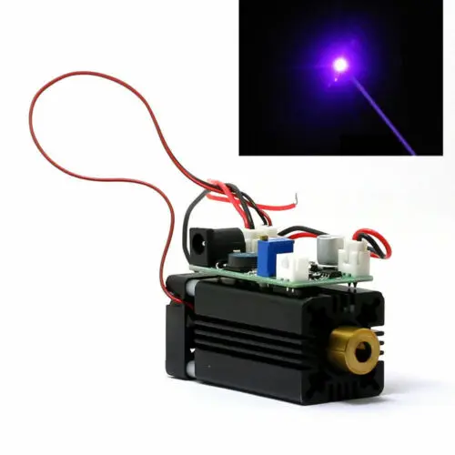 Industrial 50mW 405nm Purple/Violet Laser Dot Module 12V w/ TTL