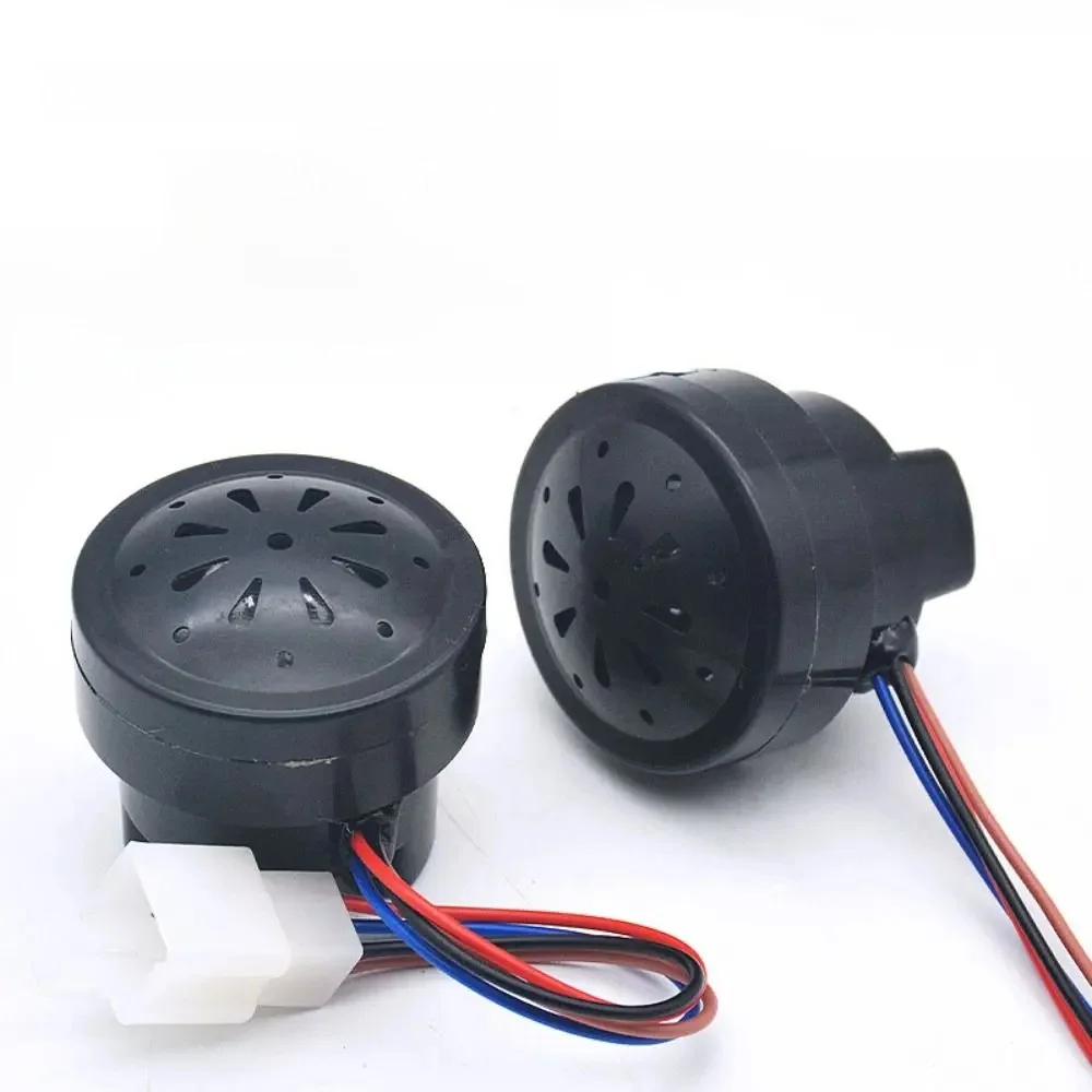 AliExpress NONE 48V 60V Electric Car Horn Black 2in1 with LED 4Wires Steering Buzzer Plastic Reversing Voice Horn Electric Bike Accessories