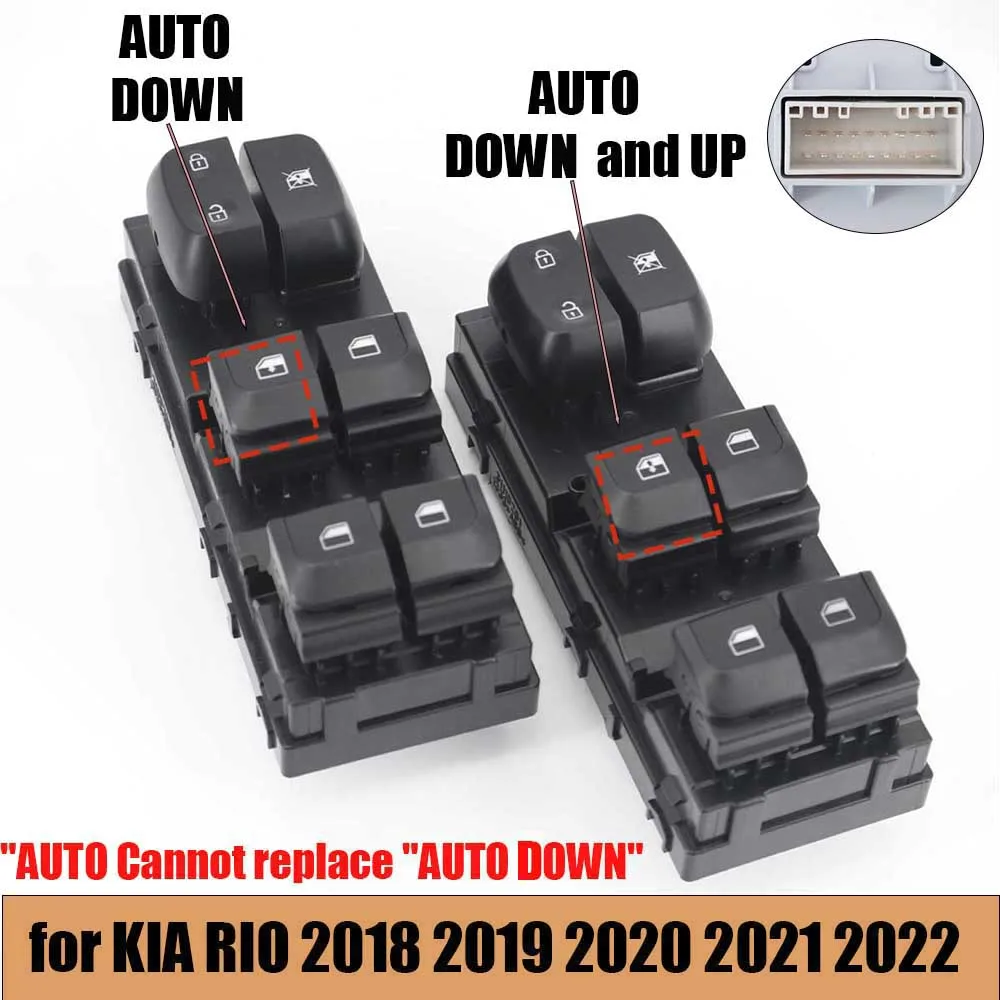 93570H9150 93570H9110 Window Control Switch Electric Power Master Window Switch for KIA RIO 2018-2022 Lifter Regulator Button