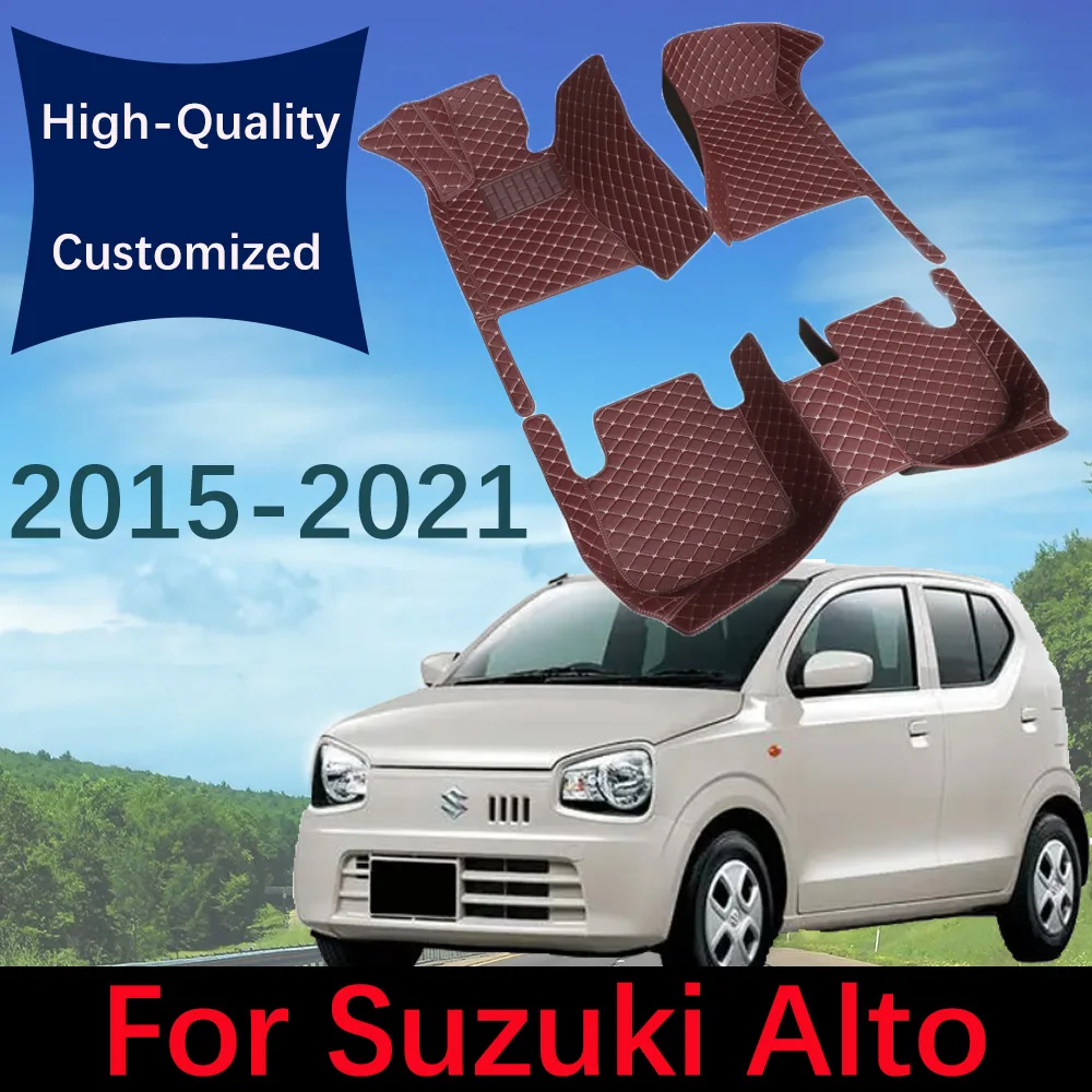 

Custom Leather Car Floor Mats For Suzuki Alto HA36S 2015 2016 2018 2019 2020 2021 Automobile Carpet Rugs Foot Pads Accessories