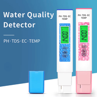 4-in-1 Water Quality Test Pen Pen-Type PH Meter PH/TDS/EC/Temperature Multi-Function Test Pen TDS 1-9999ppm EC 1-9999μS/cm