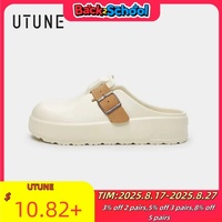 UTUNE Summer Women's Flat Sandals EVA All Season High Heel Soft Sole Outdoor Shoes Minimalist Casual Non Slip Men's New Shoes