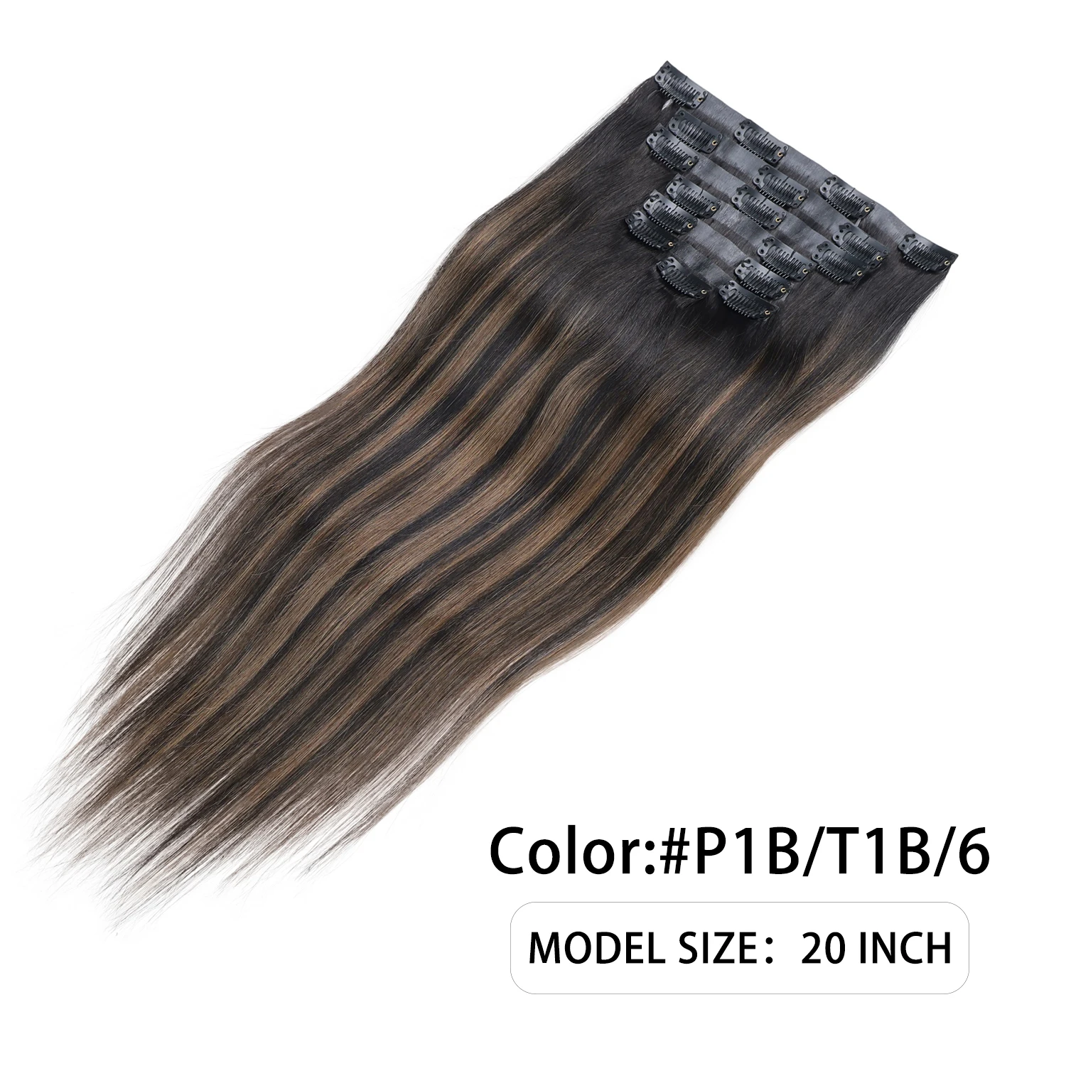 7 Stuks Naadloze Clip In Hair Extensions Menselijk Haar Clip Op Hair Extensions Echt Menselijk Haar Clip Ins Ultradunne PU Inslag Recht - afbeelding 2