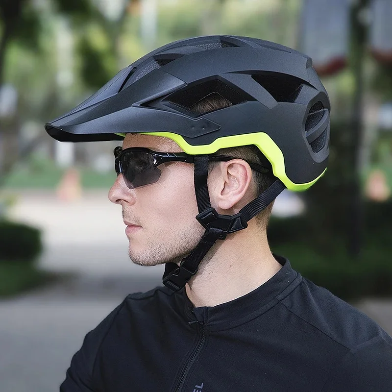 AliExpress Moon Urban & MTB Dual-Use Bicycle Helmet - Quick-Release Buckle, Extended Sun Visor for All-Day Comfort