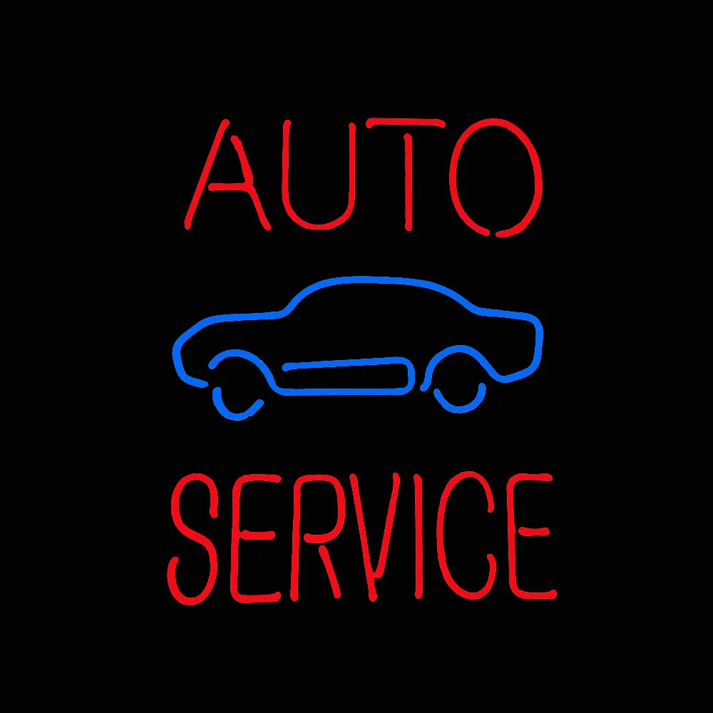 Auto Service Car Neon Light Sign Custom Handmade Real Glass Tube Repair Wash Company Store Wall Decors Advertise Display 14