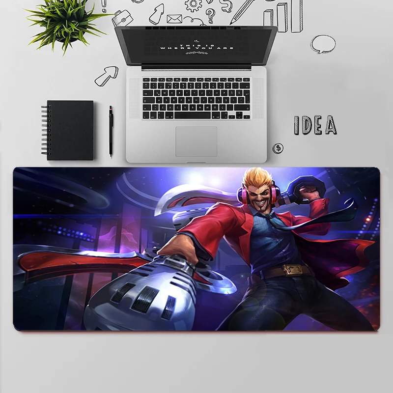 Imagem -05 - League of Legends Draven Gaming Mouse Pad Grande Mouse Pad pc Gamer Tapete de Mouse de Computador Grande Mousepad Teclado Tapete de Mesa Mause Pad