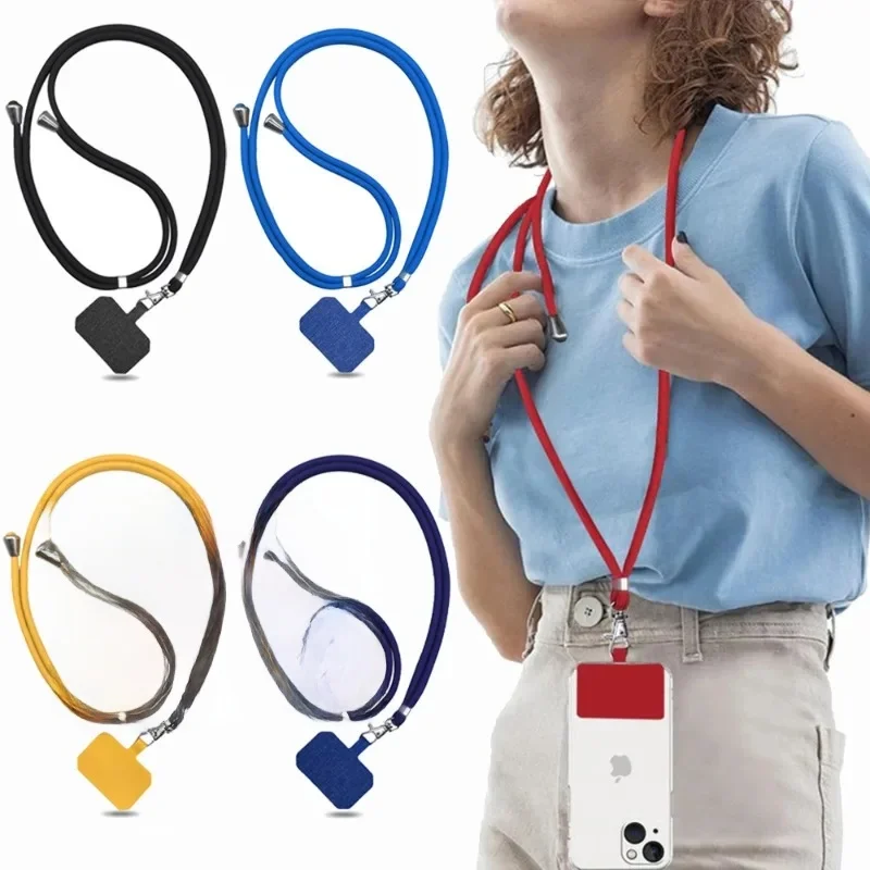 Lanière de téléphone universelle avec Patch réglable, corde de suspension pour téléphone portable, sangles de cou, lanières Anti-perte, accessoires de téléphone portable