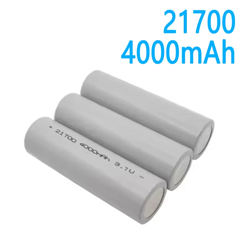 

21700 3.7V 4000mAh High Capacity Rechargeable Li-ion Battery Cylindrical Cell for Flashlights, Power Tools, RC Toys & DIY Device