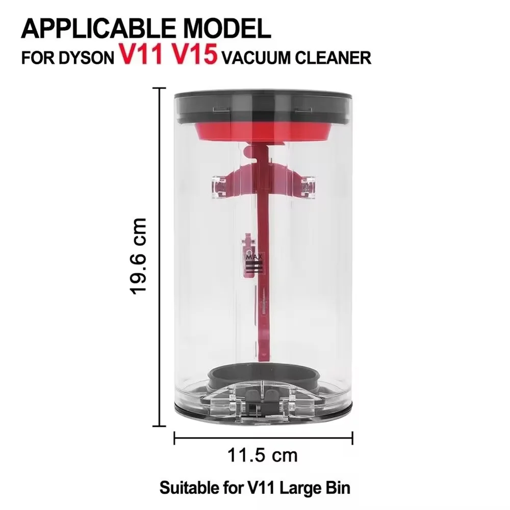 Large Dust Bin For Dyson V11 V15 SV14 SV15 SV22 Vacuum Cleaner Spare Replacement Dust Bucket Canister Sweeping image 2