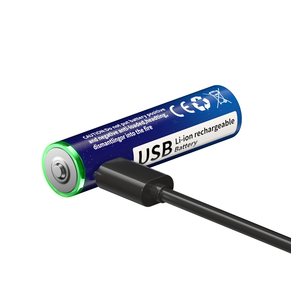 Batteria ricaricabile USB AA + AAA ad alta capacità 1.5V AA 3600 mWh AAA 1110 mWh batteria agli ioni di litio per mouse wireless con telecomando