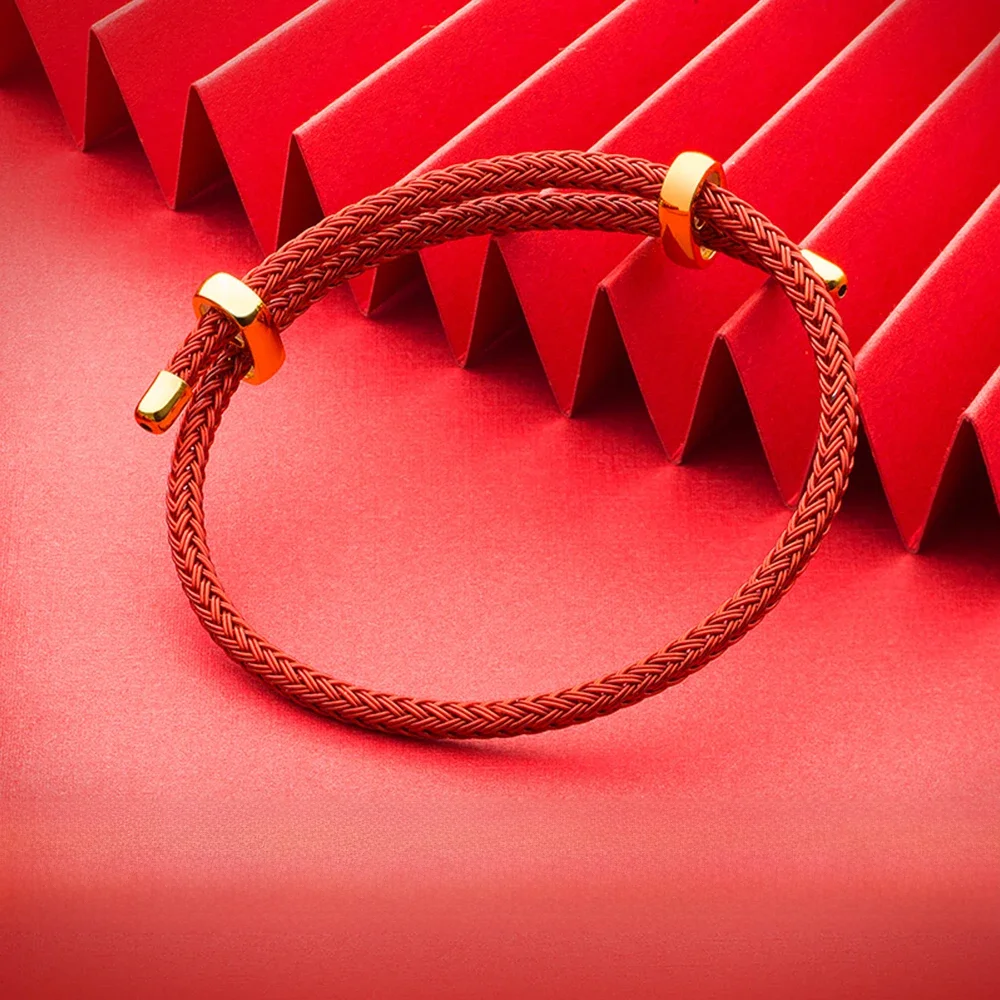 ATHENAIE Geflochtenen Seil Einstellbare Charm Armband mit Gold Farbe Verschluss Fit Europäischen